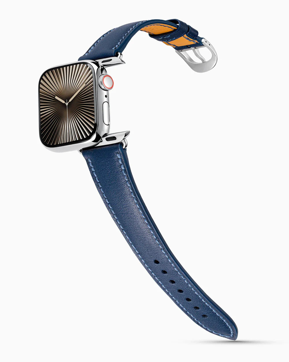 Swift Series luxury Apple Watch leather band on a Series 10 Apple Watch